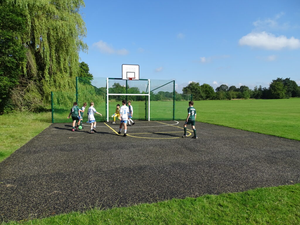 Image of a basketball court in a park